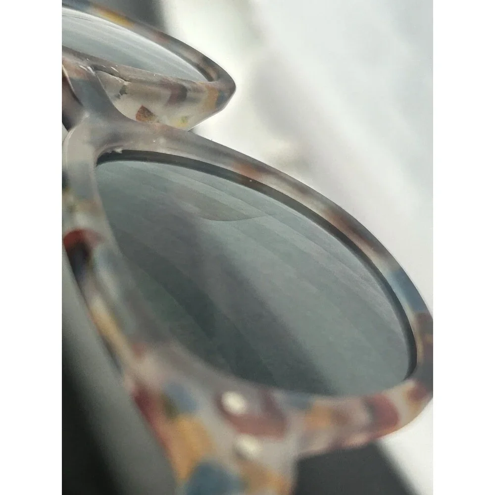 IZIPIZI Round Sunglasses Tortoise Shell Multicolor Frame Gray Polarized Lenses